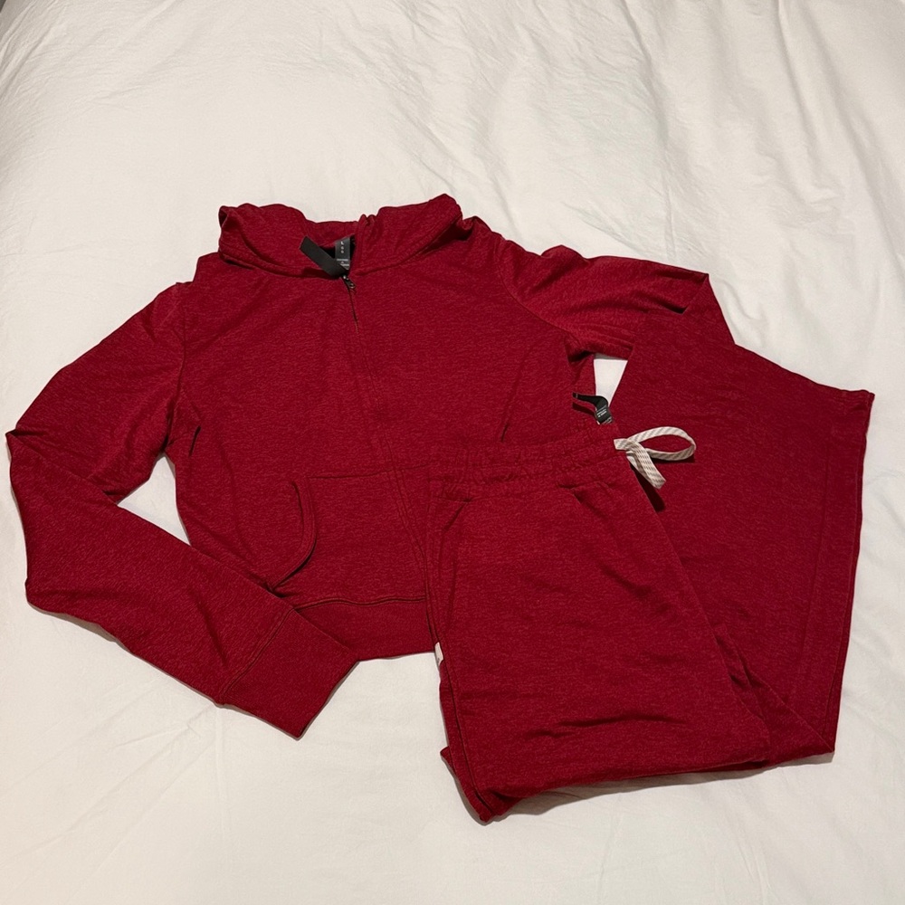 Vuori Red Hoodie and Jogger set